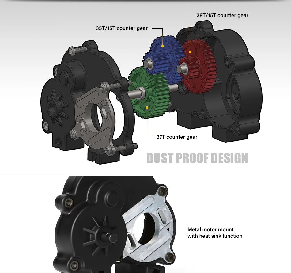 Gmade Military Sawback RTR 4WD Off-Road Vehicle 1/10th w/ GS01 Chassis 21 Gmade Military Sawback RTR 4WD Off-Road Vehicle 1/10th w/ GS01 Chassis - Image 19