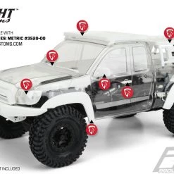 Pro-Line Builders Series Metric Clear Body for 12.3" (313mm) Wheelbase -Cars Truck shop online 3520 kc1 l