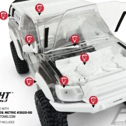 Pro-Line Builders Series Metric Clear Body for 12.3" (313mm) Wheelbase -Cars Truck shop online 3520 kc2 l