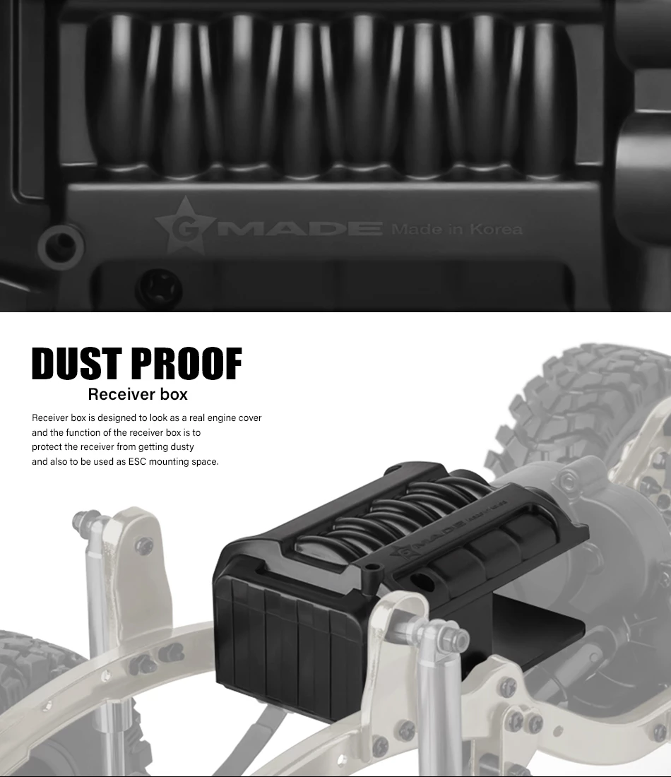 Gmade Military Sawback RTR 4WD Off-Road Vehicle 1/10th w/ GS01 Chassis 9 Gmade Military Sawback RTR 4WD Off-Road Vehicle 1/10th w/ GS01 Chassis - Image 7