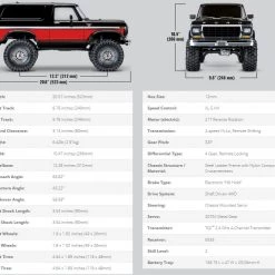 Traxxas TRX-4 RTR with Ford Bronco Body (Red) -Cars Truck shop online 82046 4 1 1