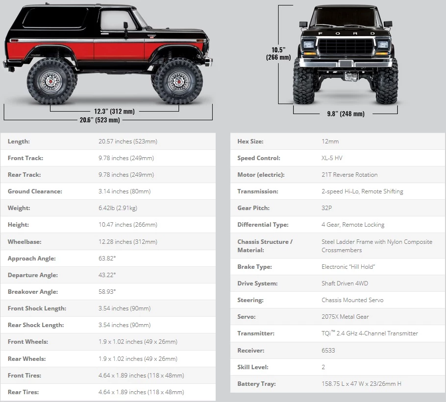 Traxxas TRX-4 RTR with Ford Bronco Body (Sunset) 25 Traxxas TRX-4 RTR with Ford Bronco Body (Sunset) - Image 23