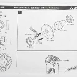 Axial AR44 Locked Axle Set Front or Rear Complete (1) -Cars Truck shop online AX31438 6