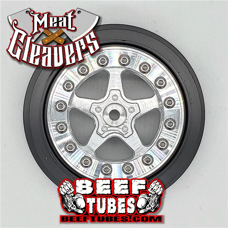Beef Tubes Meat Cleaver Drag Wheel Set - Bare Aluminum (4 pcs) 6 Beef Tubes Meat Cleaver Drag Wheel Set - Bare Aluminum (4 pcs) - Image 4