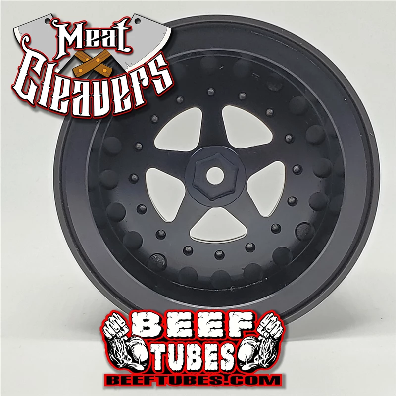Beef Tubes Meat Cleaver Drag Wheel Set - Black Re-machined Aluminum (4 pcs) 8 Beef Tubes Meat Cleaver Drag Wheel Set - Black Re-machined Aluminum (4 pcs) - Image 6
