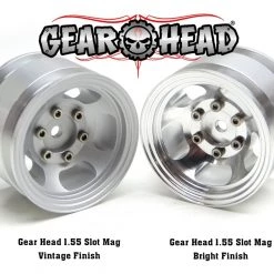 Gear Head RC 1.55" Slot Mag Wheels (4) - Vintage Finish -Cars Truck shop online GEA1006 5