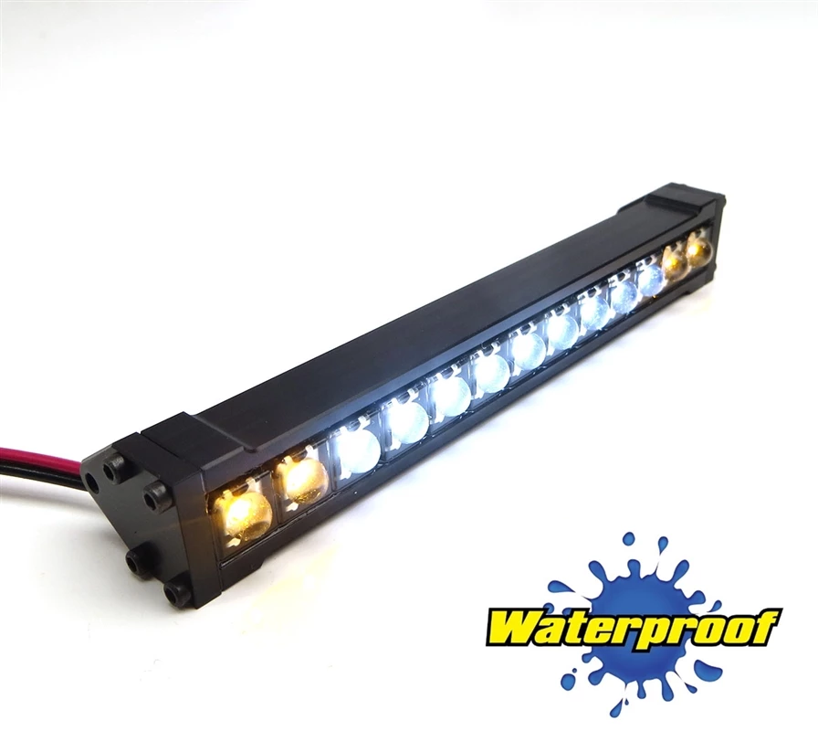 Gear Head RC 1/10 Scale Trail Torch 4" LED Light Bar - White and Yellow 3 Gear Head RC 1/10 Scale Trail Torch 4" LED Light Bar - White and Yellow