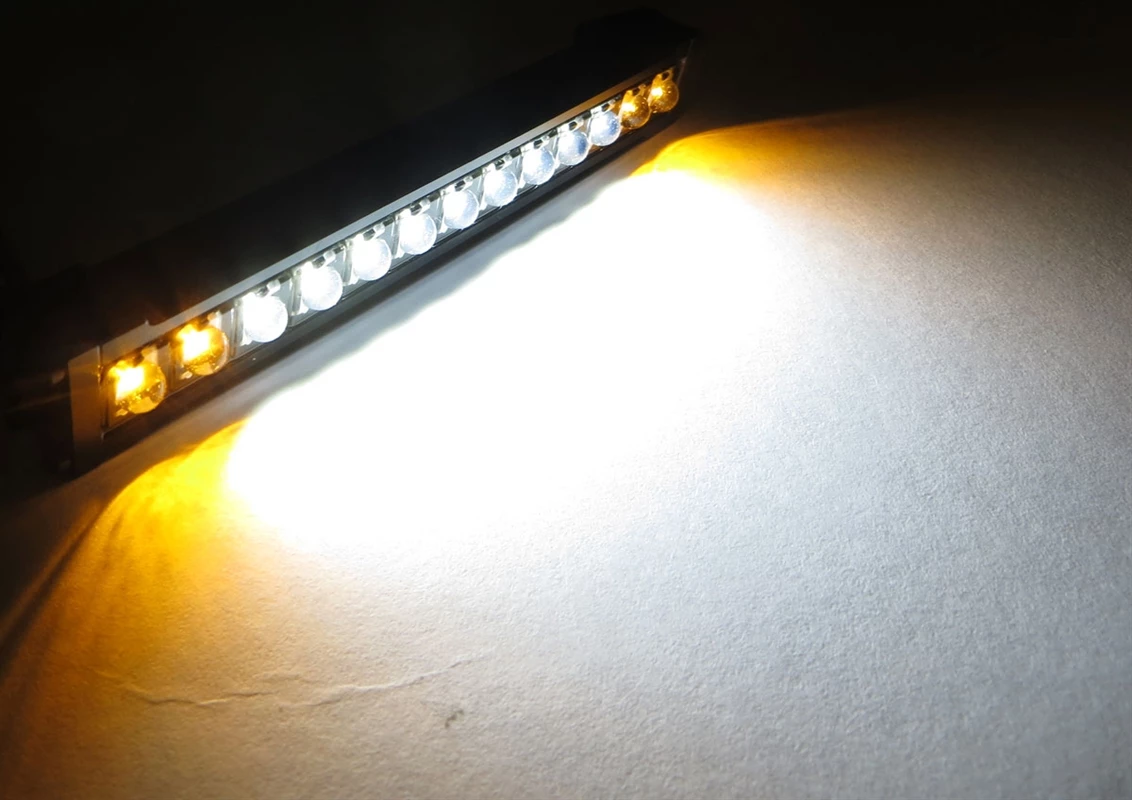 Gear Head RC 1/10 Scale Trail Torch 4" LED Light Bar - White and Yellow 4 Gear Head RC 1/10 Scale Trail Torch 4" LED Light Bar - White and Yellow - Image 2