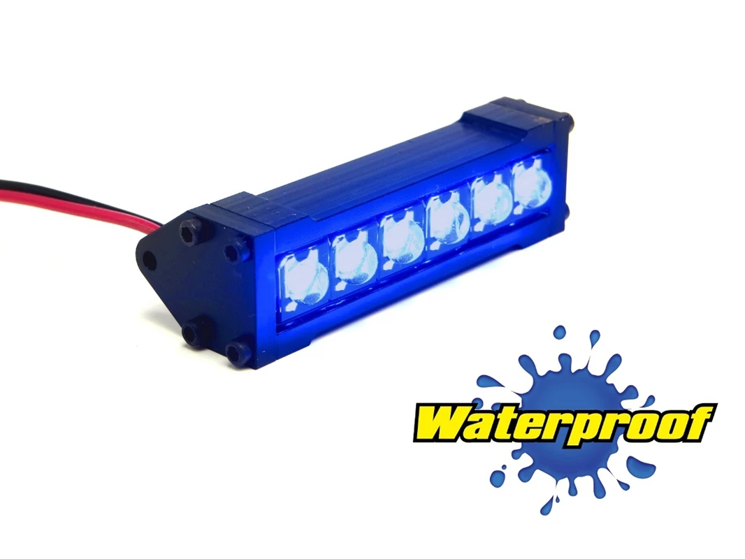 Gear Head RC 1/10 Scale Six Shooter 2" LED Light Bar - Blue 3 Gear Head RC 1/10 Scale Six Shooter 2" LED Light Bar - Blue