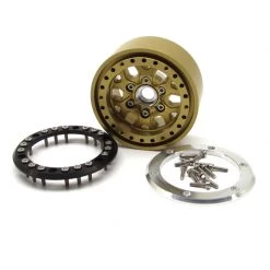 Gear Head RC 1.9" Tombstone Beadlock Wheels, Gold (4) -Cars Truck shop online GEA1371 4