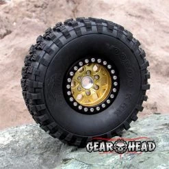 Gear Head RC 1.9" Tombstone Beadlock Wheels, Gold (4) -Cars Truck shop online GEA1371 7