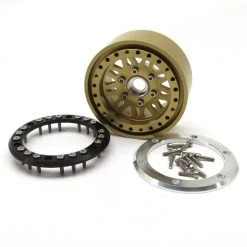 Gear Head RC 1.9" Vegas Beadlock Wheels, Gold (4) DISCONTINUED -Cars Truck shop online GEA1377 4