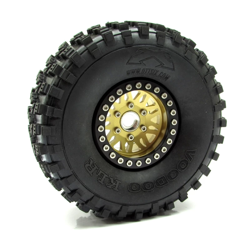 Gear Head RC 1.9" Vegas Beadlock Wheel, Gold (1) Spare 4 Gear Head RC 1.9" Vegas Beadlock Wheel, Gold (1) Spare - Image 2