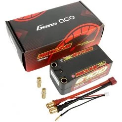Gens ace 2S 7.4V 6100mAh 130C Redline Series "Drag" Shorty LiPo Battery - 8mm Bullets (11217) -Cars Truck shop online GEN GEA61002S13D 4