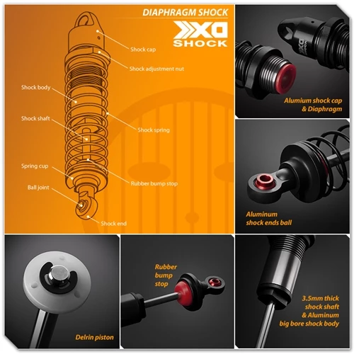 Gmade XD Diaphragm Shock 103mm (2) 4 Gmade XD Diaphragm Shock 103mm (2) - Image 2