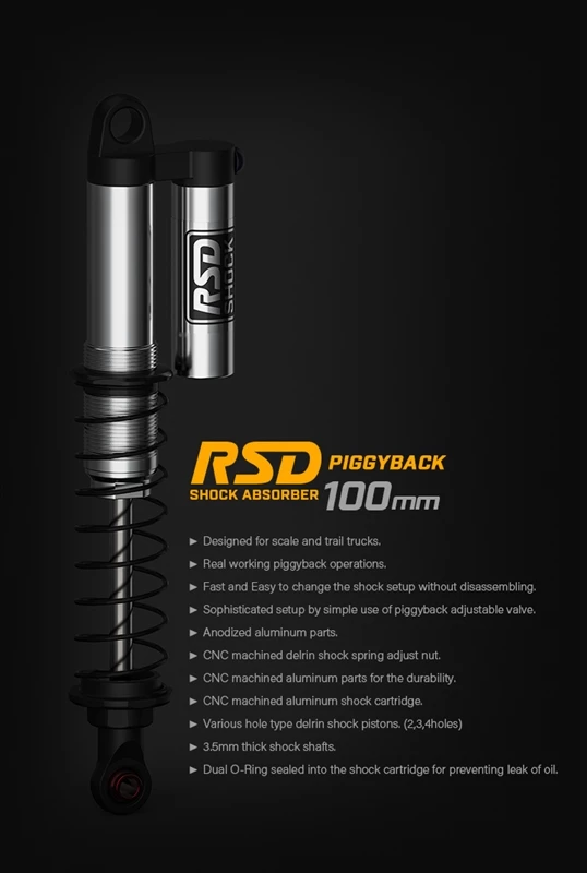 Gmade RSD Piggyback Shock Absorber 100mm (2) 4 Gmade RSD Piggyback Shock Absorber 100mm (2) - Image 2