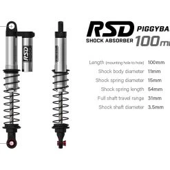 Gmade RSD Piggyback Shock Absorber 100mm (2) 14 Gmade RSD Piggyback Shock Absorber 100mm (2) -Cars Truck shop online GMA23102 7