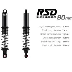Gmade RSD Shock Absorber 90mm (2) -Cars Truck shop online GMA23504 7