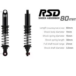 Gmade RSD Shock Absorber 80mm (2) -Cars Truck shop online GMA23604 7