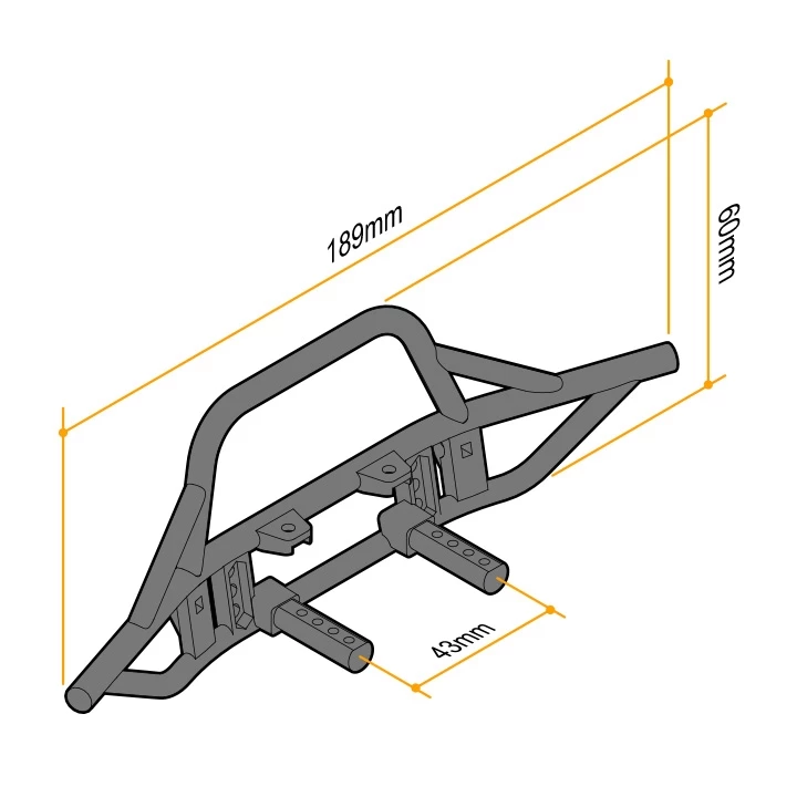 Gmade GS01 Front Tube Bumper with Skid Plate Black 7 Gmade GS01 Front Tube Bumper with Skid Plate Black - Image 5