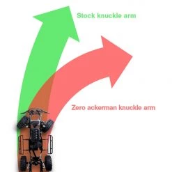 Gmade Aluminum Zero Ackerman Knuckle Arm (Titanium Gray) (2) -Cars Truck shop online GMA30038 4