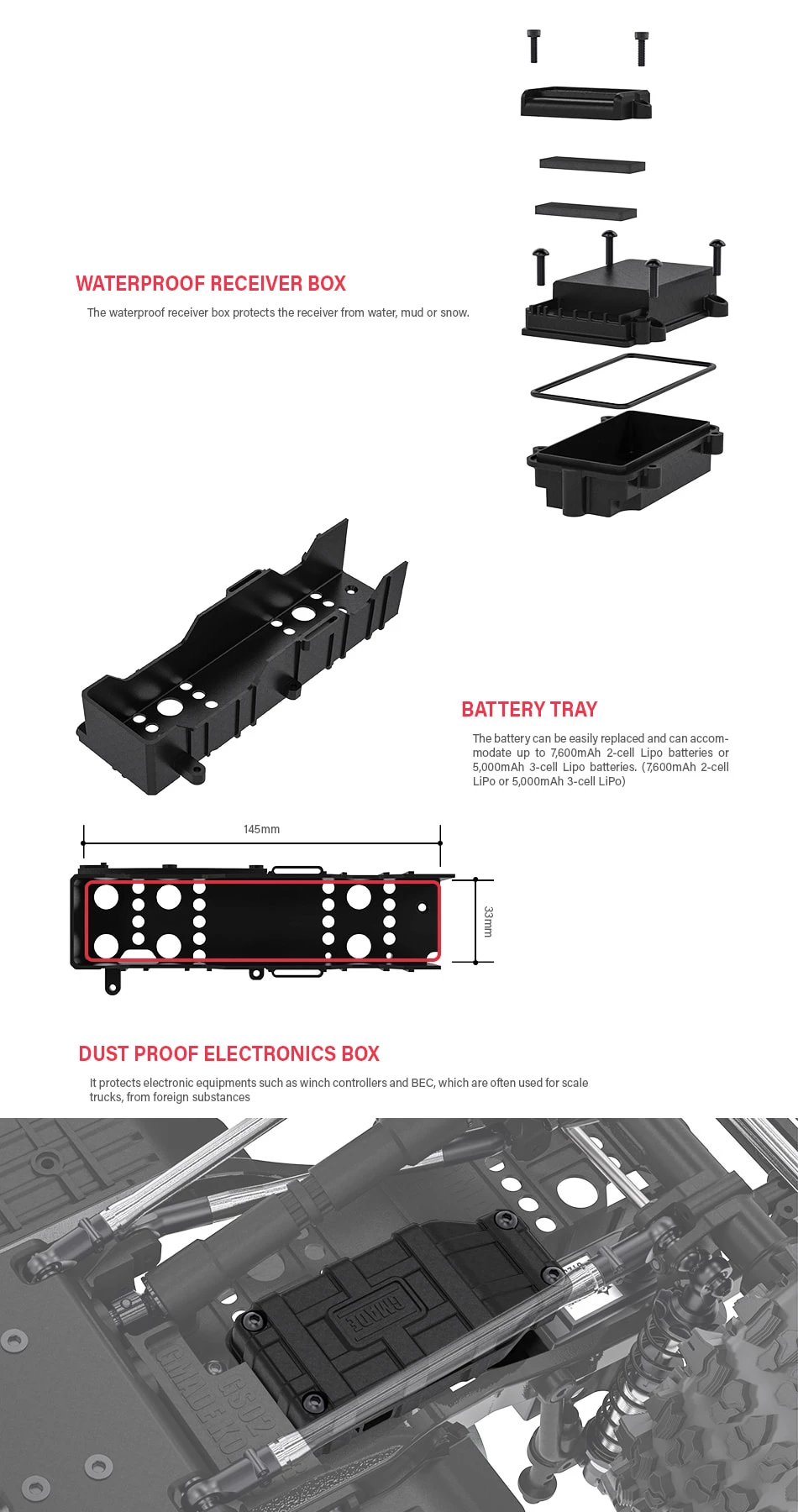 Gmade GS02 BOM 1/10 4WD Ultimate Trail Truck Kit 15 Gmade GS02 BOM 1/10 4WD Ultimate Trail Truck Kit - Image 13