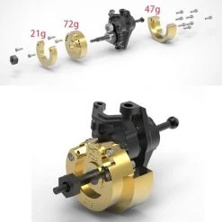 Hot Racing Ultimate Brass Weight Knuckle Portal Cover TRX-4 11 Hot Racing Ultimate Brass Weight Knuckle Portal Cover TRX-4 -Cars Truck shop online HOTTRXF21HA 5