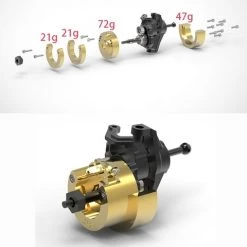 Hot Racing Ultimate Brass Weight Knuckle Portal Cover TRX-4 12 Hot Racing Ultimate Brass Weight Knuckle Portal Cover TRX-4 -Cars Truck shop online HOTTRXF21HA 6