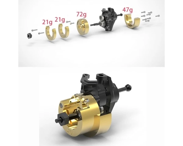 Hot Racing Ultimate Brass Weight Knuckle Portal Cover TRX-4 7 Hot Racing Ultimate Brass Weight Knuckle Portal Cover TRX-4 - Image 5