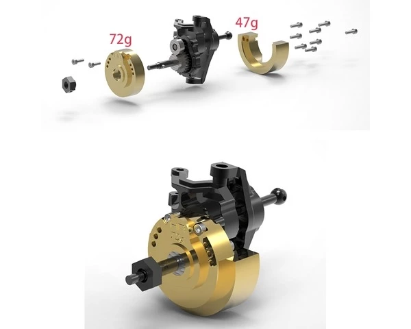 Hot Racing Ultimate Brass Weight Knuckle Portal Cover TRX-4 8 Hot Racing Ultimate Brass Weight Knuckle Portal Cover TRX-4 - Image 6