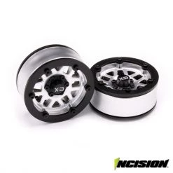 Incision 1.9" KMC XD229 Machete Silver Plastic Wheels (2)