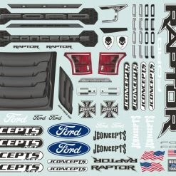 JConcepts 2020 Ford Raptor Clear MT Body, BF Power Logo -Cars Truck shop online JCO0423BFP 7