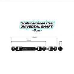JunFac Scale Hardened Steel Universal Shaft (85-113mm) (1) -Cars Truck shop online JUN90040 5