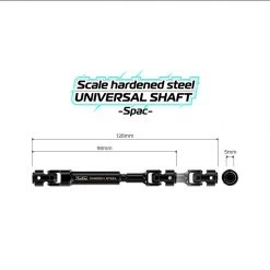 JunFac Scale Hardened Steel Universal Shaft (98-126mm) (1) -Cars Truck shop online JUN90041 5