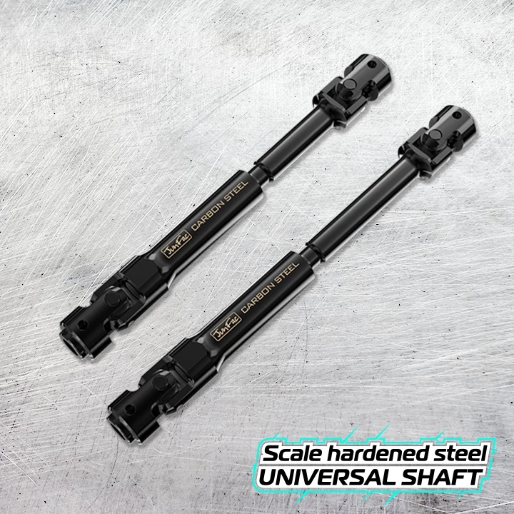 JunFac Scale Hardened Steel Universal Shafts (2) for Axial SCX10 II RTR with 3 Gear Transmission 3 JunFac Scale Hardened Steel Universal Shafts (2) for Axial SCX10 II RTR with 3 Gear Transmission