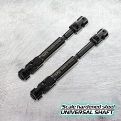 JunFac Scale Hardened Steel Universal Shafts (2) for Traxxas TRX-4 Short WB (312mm)