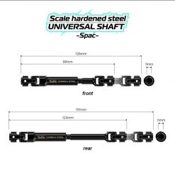 Junfac Scale Hardened Steel Universal Shafts (2) for Element RC Enduro / Gatekeeper -Cars Truck shop online JUN90049 5