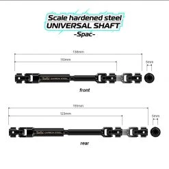 JunFac Scale Hardened Steel Universal Shafts (2) for Axial Wraith 1.9 -Cars Truck shop online JUN90050 5