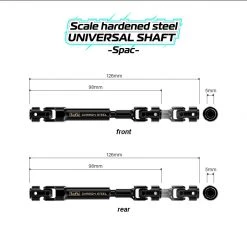 JunFac Scale Hardened Steel Universal Shafts (2) for Gmade GS01 -Cars Truck shop online JUN90051 5