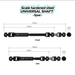JunFac Scale Hardened Steel Universal Shafts (2) for Gmade R1 Rock Buggy -Cars Truck shop online JUN90053 5
