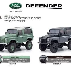Kyosho MINI-Z 4X4 RTR with Land Rover Defender 90 Autobiography Body - Gray -Cars Truck shop online KYO3252 05 1