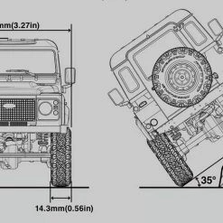 Kyosho MINI-Z 4X4 RTR with Land Rover Defender 90 Heritage Body - Green -Cars Truck shop online KYO3252 10