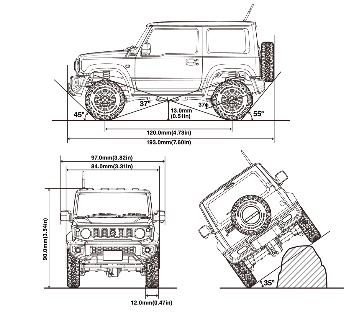Kyosho MINI-Z 4X4 RTR with Suzuki Jimny Sierra Body - Green 44 Kyosho MINI-Z 4X4 RTR with Suzuki Jimny Sierra Body - Green - Image 42