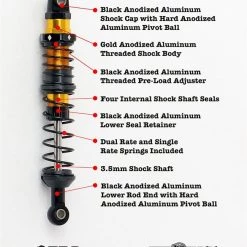 Pit Bull RC BDS KRONIK Shocks - 2 pcs (70mm Orange Dot) -Cars Truck shop online PBTPBS0004 6