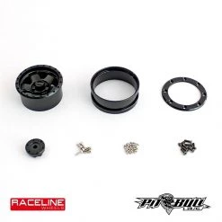 Pit Bull RC 1.9" Raceline "Combat" Aluminum Wheels - Black (4) -Cars Truck shop online PBTPBW19CMBB 4