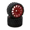 Powerhobby Scorpion BELTED Monster Truck Pre-mounted Tires on 3.8" Wheels - Red (2) -Cars Truck shop online PHBPHT1131SRED 2