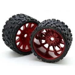 Powerhobby Scorpion BELTED Monster Truck Pre-mounted Tires on 3.8" Wheels - Red (2) 8 Powerhobby Scorpion BELTED Monster Truck Pre-mounted Tires on 3.8" Wheels - Red (2) -Cars Truck shop online PHBPHT1131SRED 4