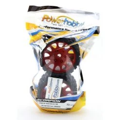 Powerhobby Scorpion BELTED Monster Truck Pre-mounted Tires on 3.8" Wheels - Red (2) 9 Powerhobby Scorpion BELTED Monster Truck Pre-mounted Tires on 3.8" Wheels - Red (2) -Cars Truck shop online PHBPHT1131SRED 5