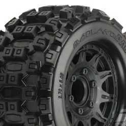 Pro-Line Badlands MX28 2.8" All Terrain Tires Mounted on Raid 6x30 Wheels (2)
