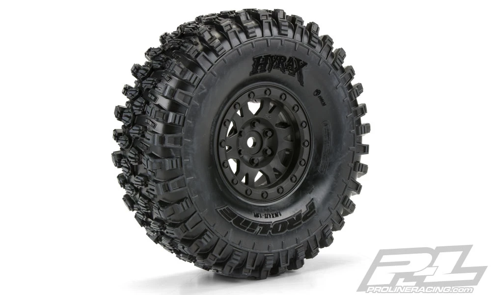 Pro-Line Hyrax 1.9" G8 Mounted on Impulse Black Plastic Internal Bead-Loc Wheels (2) 7 Pro-Line Hyrax 1.9" G8 Mounted on Impulse Black Plastic Internal Bead-Loc Wheels (2) - Image 5